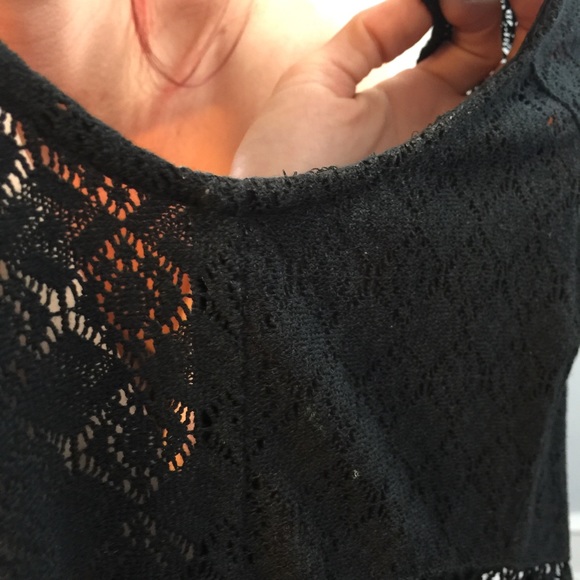 Free People Black Daisy Cage Skater Mini Dress - Picture 6 of 8